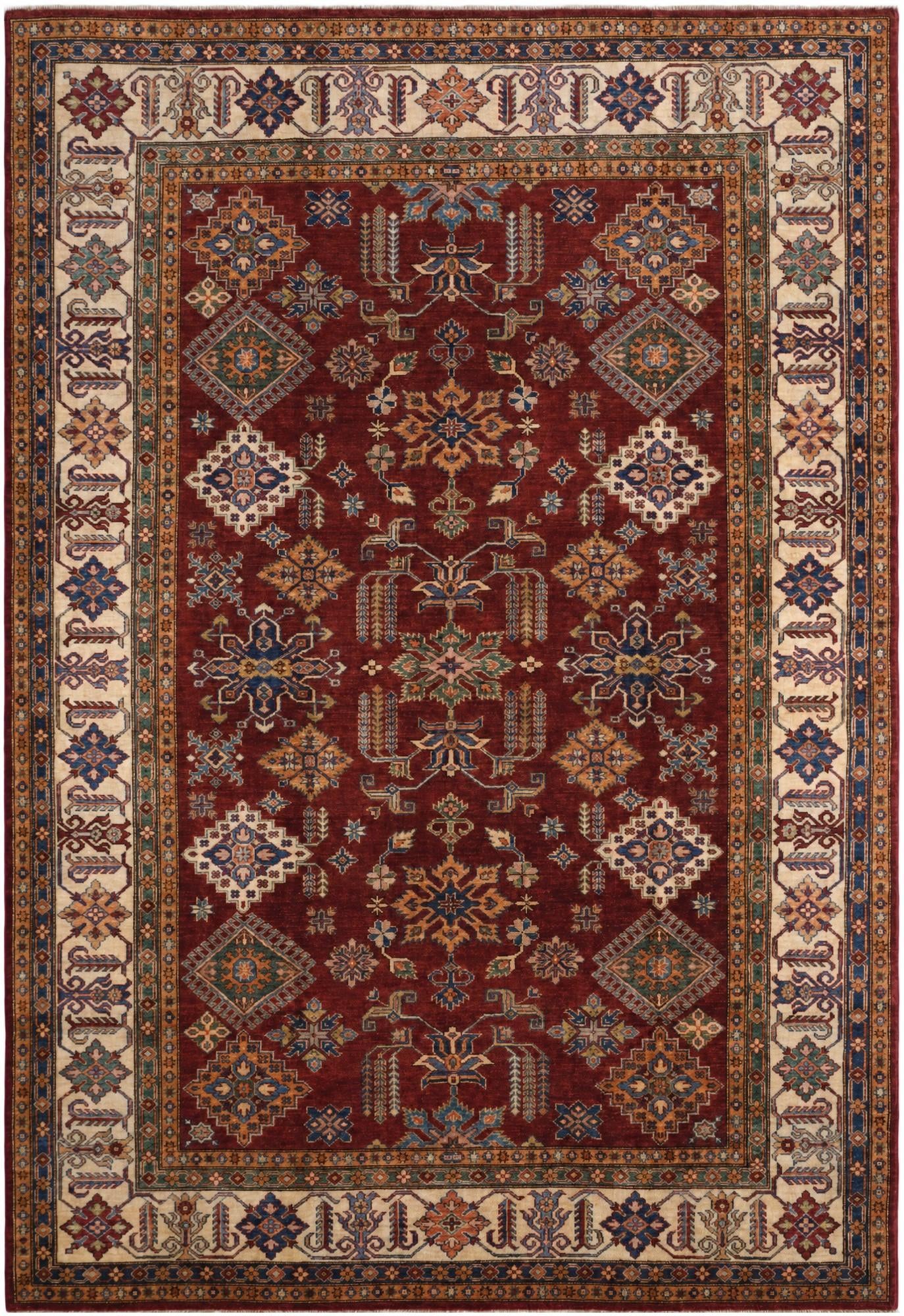 7' 3 x 10' 3 Hand Knotted Kazak Rug