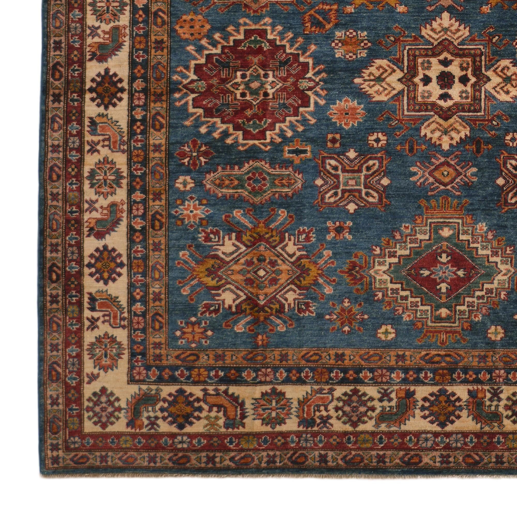 7' 1 x 10' Hand Knotted Kazak Rug