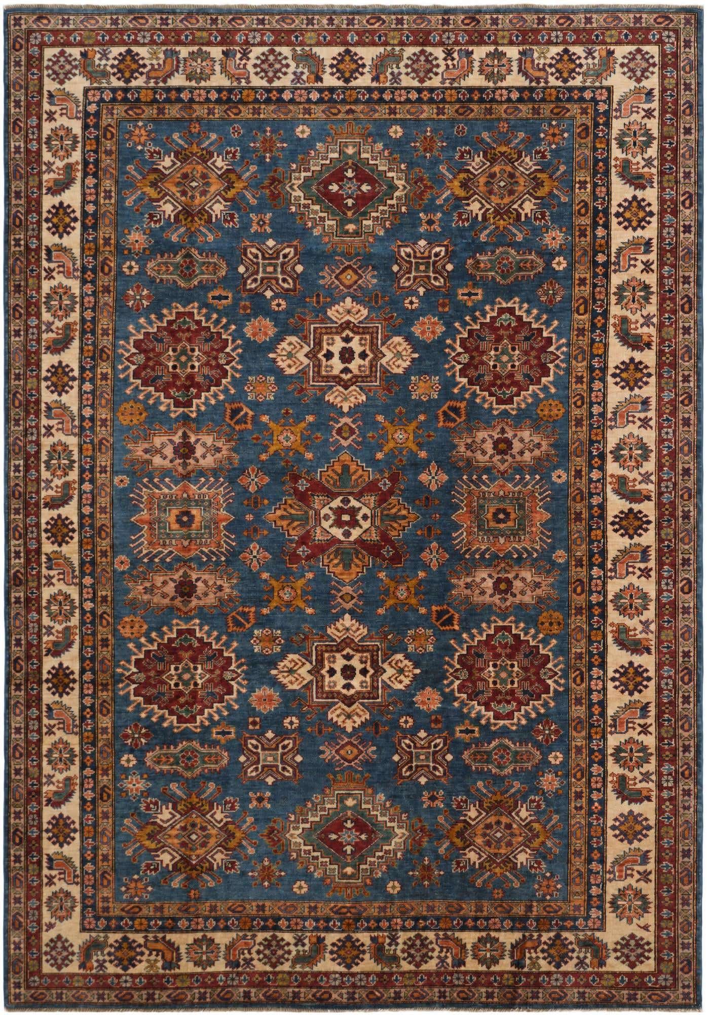 7' 1 x 10' Hand Knotted Kazak Rug