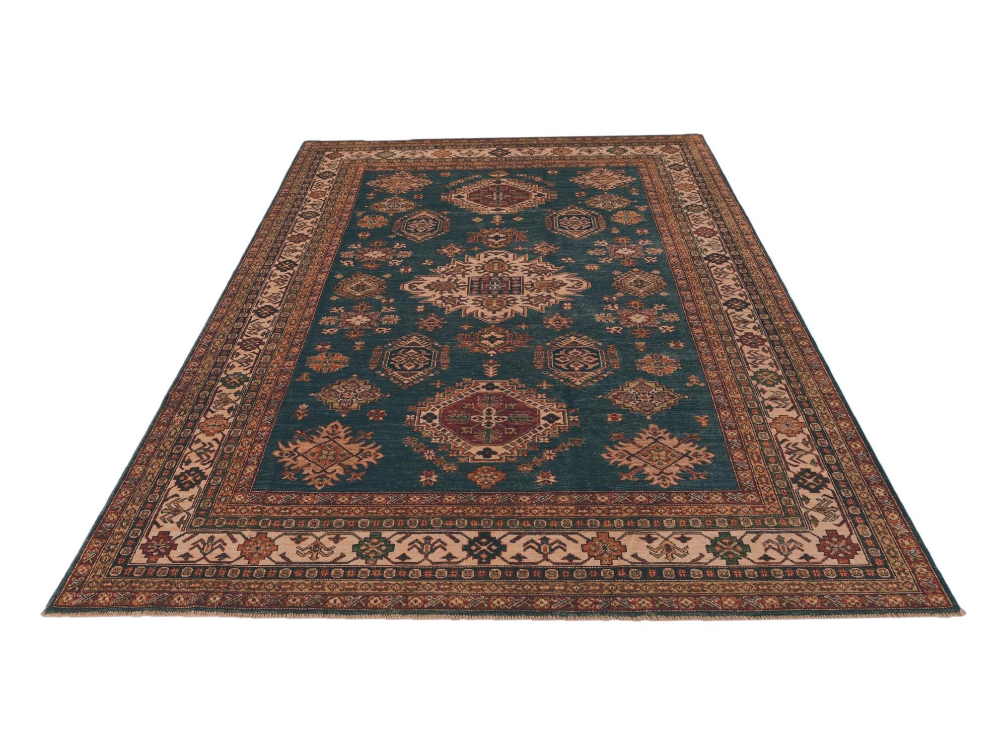 6' 9 x 9' 11 Hand Knotted Kazak Rug