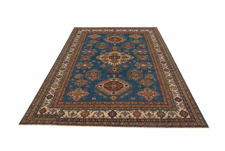 6' 9 x 9' 11 Hand Knotted Kazak Rug