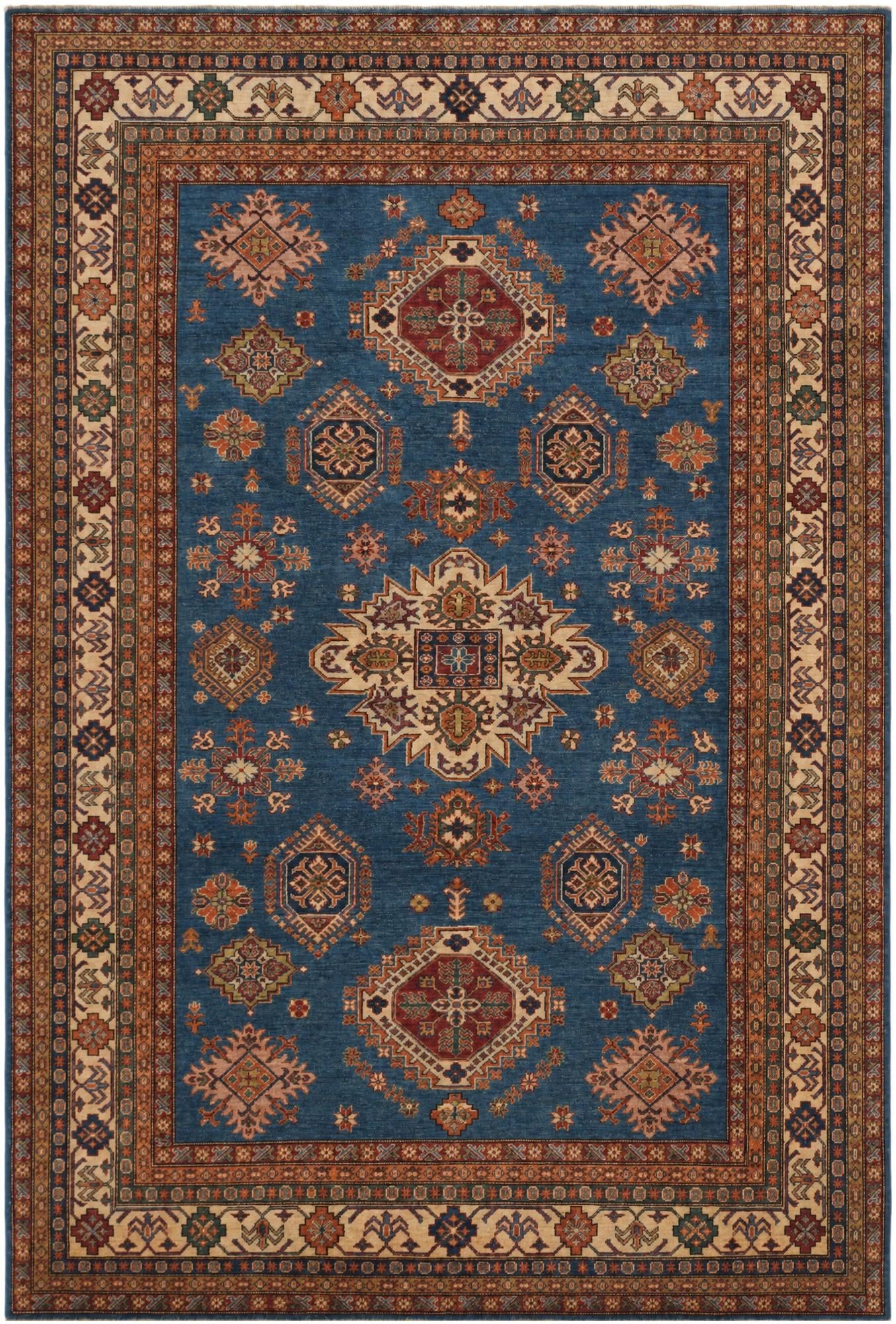 6' 9 x 9' 11 Hand Knotted Kazak Rug