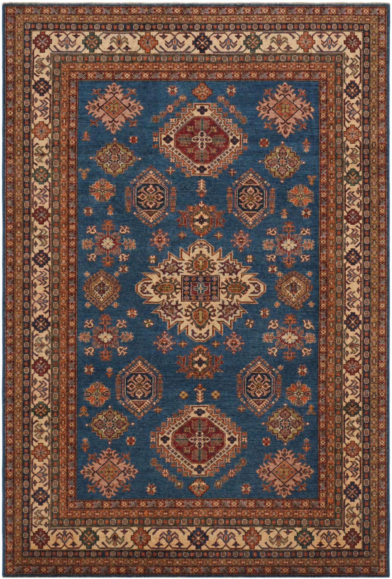 6' 9 x 9' 11 Hand Knotted Kazak Rug
