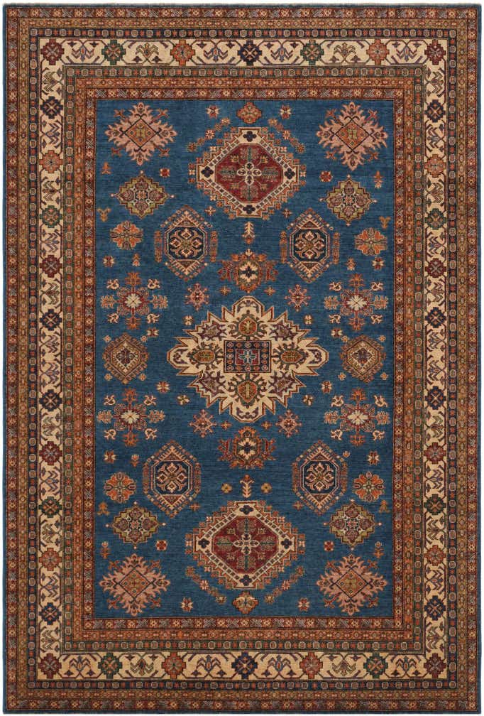 6' 9 x 9' 11 Hand Knotted Kazak Rug