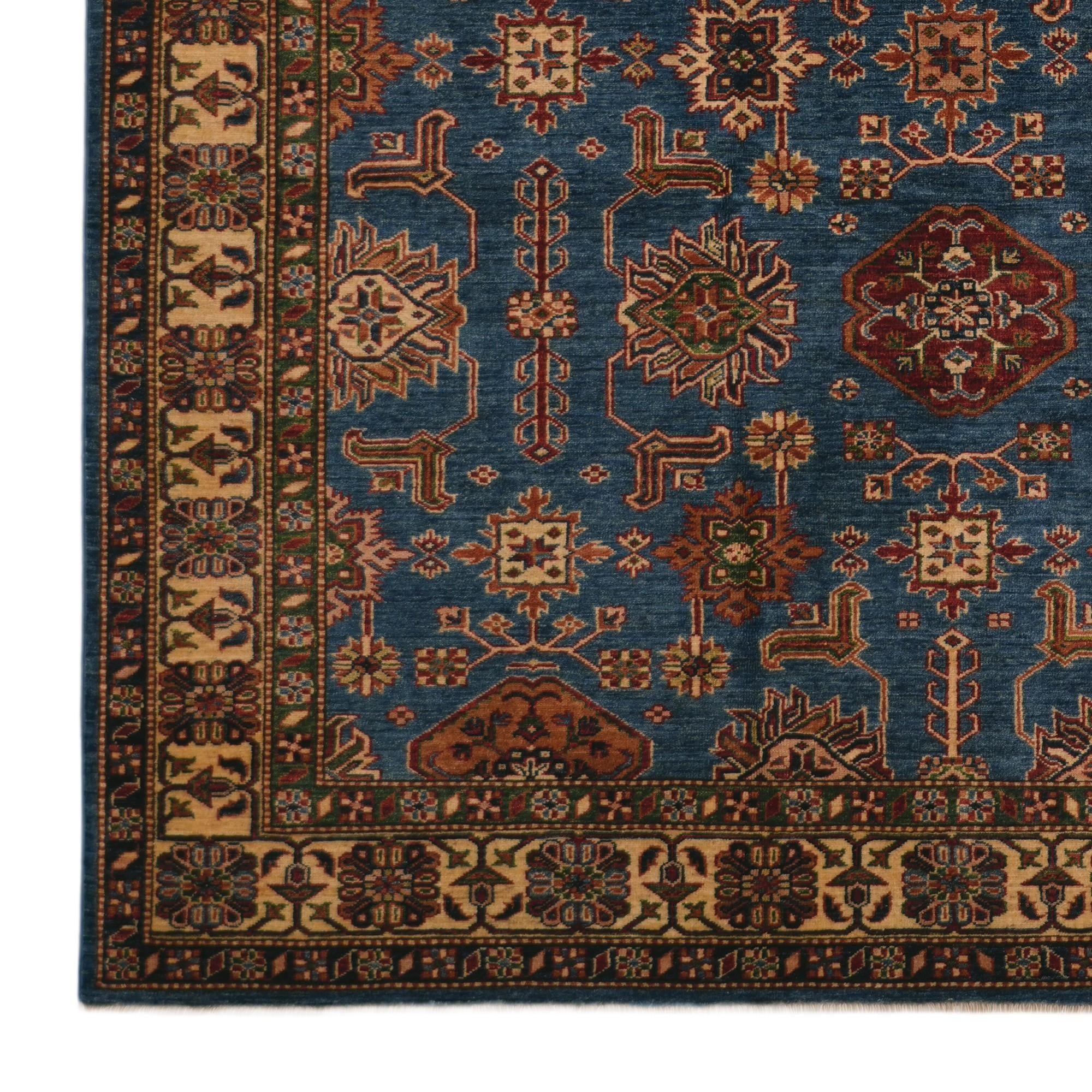 7' 1 x 9' 11 Hand Knotted Kazak Rug