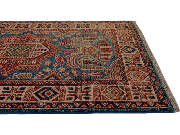 Detail image of 2' 9 x 4' Hand Knotted Kazak Rug