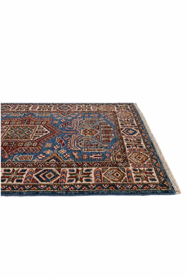 Detail image of 2' 9 x 4' Hand Knotted Kazak Rug