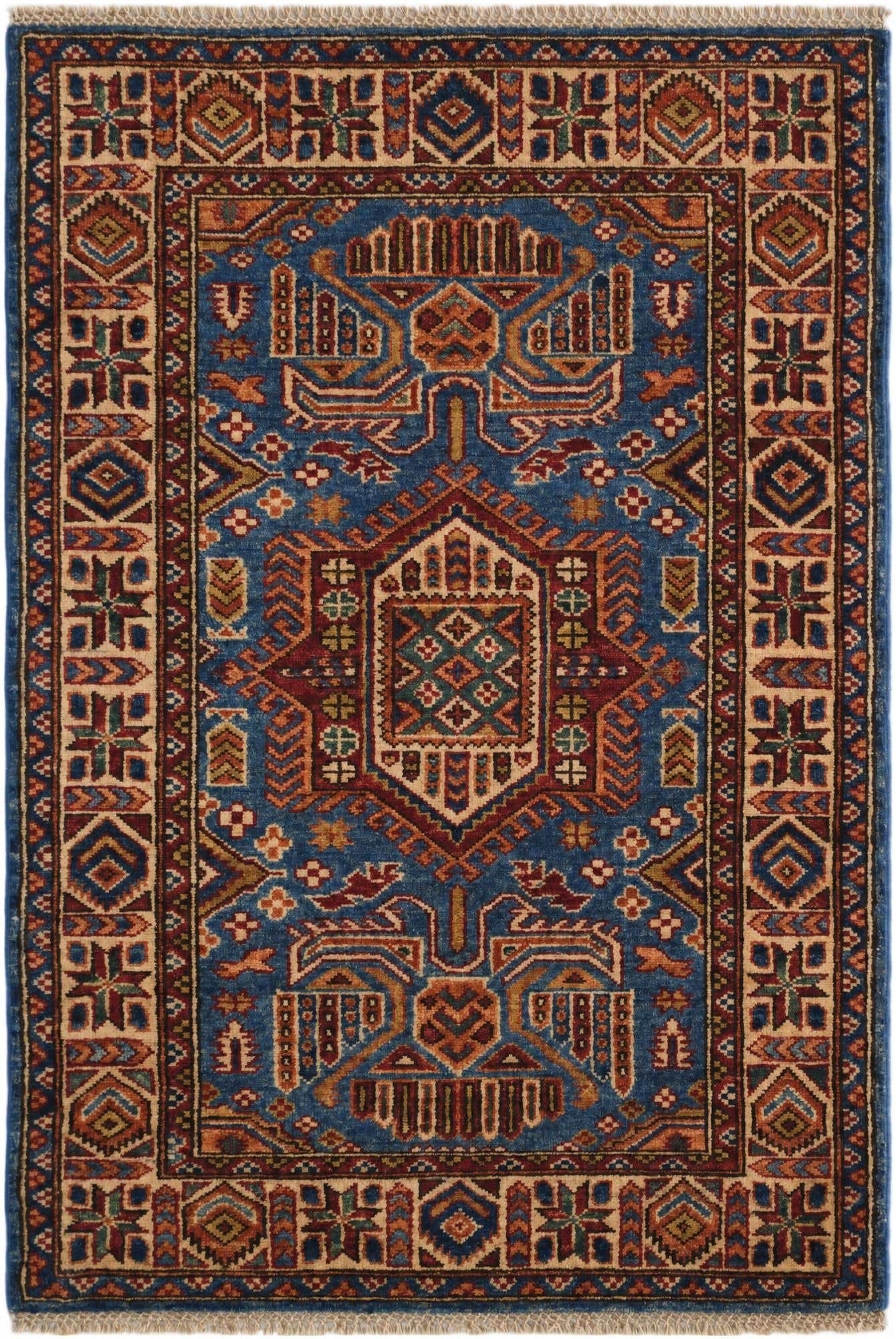 2' 9 x 4' Hand Knotted Kazak Rug