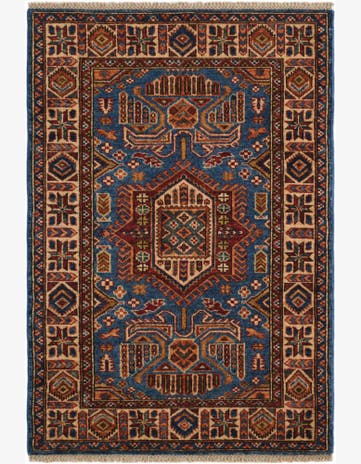 2' 9 x 4' Hand Knotted Kazak Rug