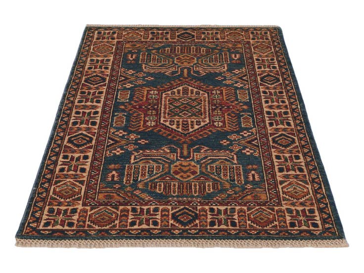 Detail image of 2' 8 x 3' 10 Hand Knotted Kazak Rug