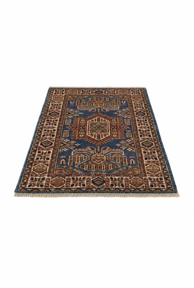 Detail image of 2' 8 x 3' 10 Hand Knotted Kazak Rug