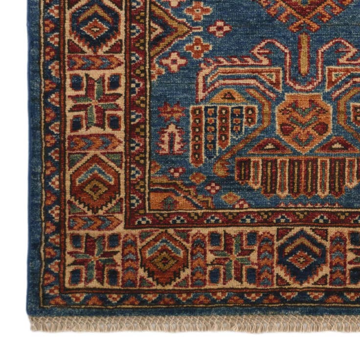 Detail image of 2' 8 x 3' 10 Hand Knotted Kazak Rug