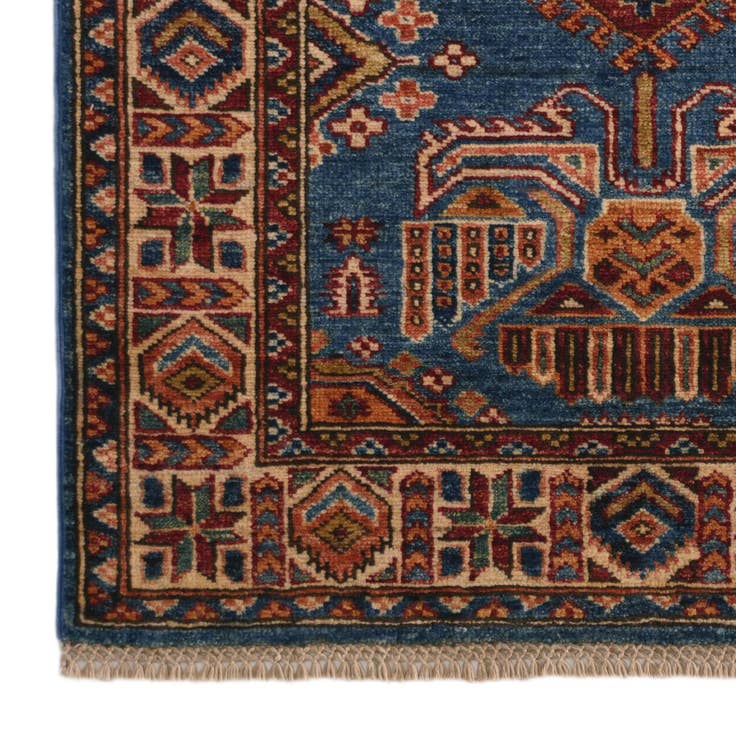 Detail image of 2' 8 x 3' 11 Hand Knotted Kazak Rug