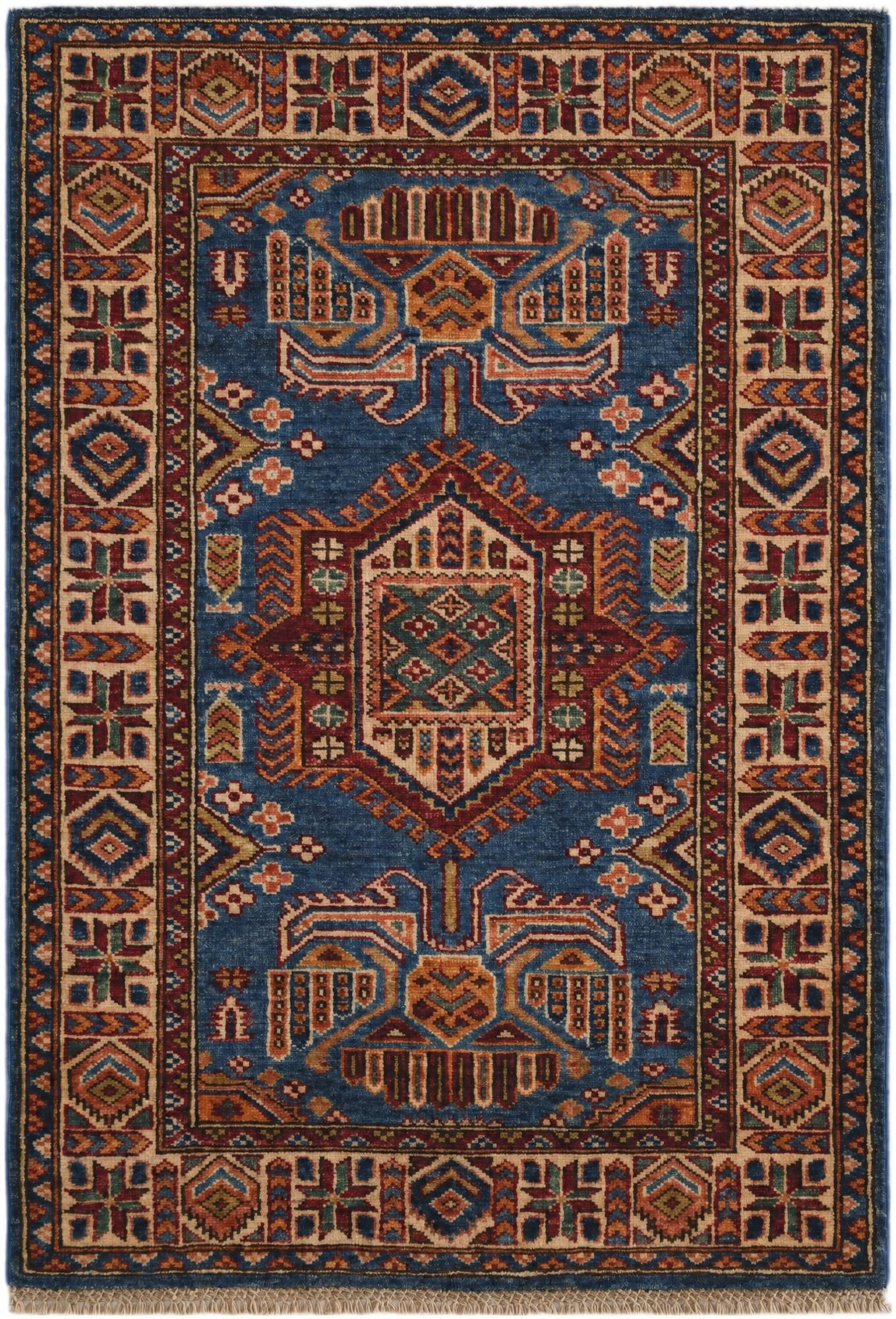 2' 8 x 3' 11 Hand Knotted Kazak Rug
