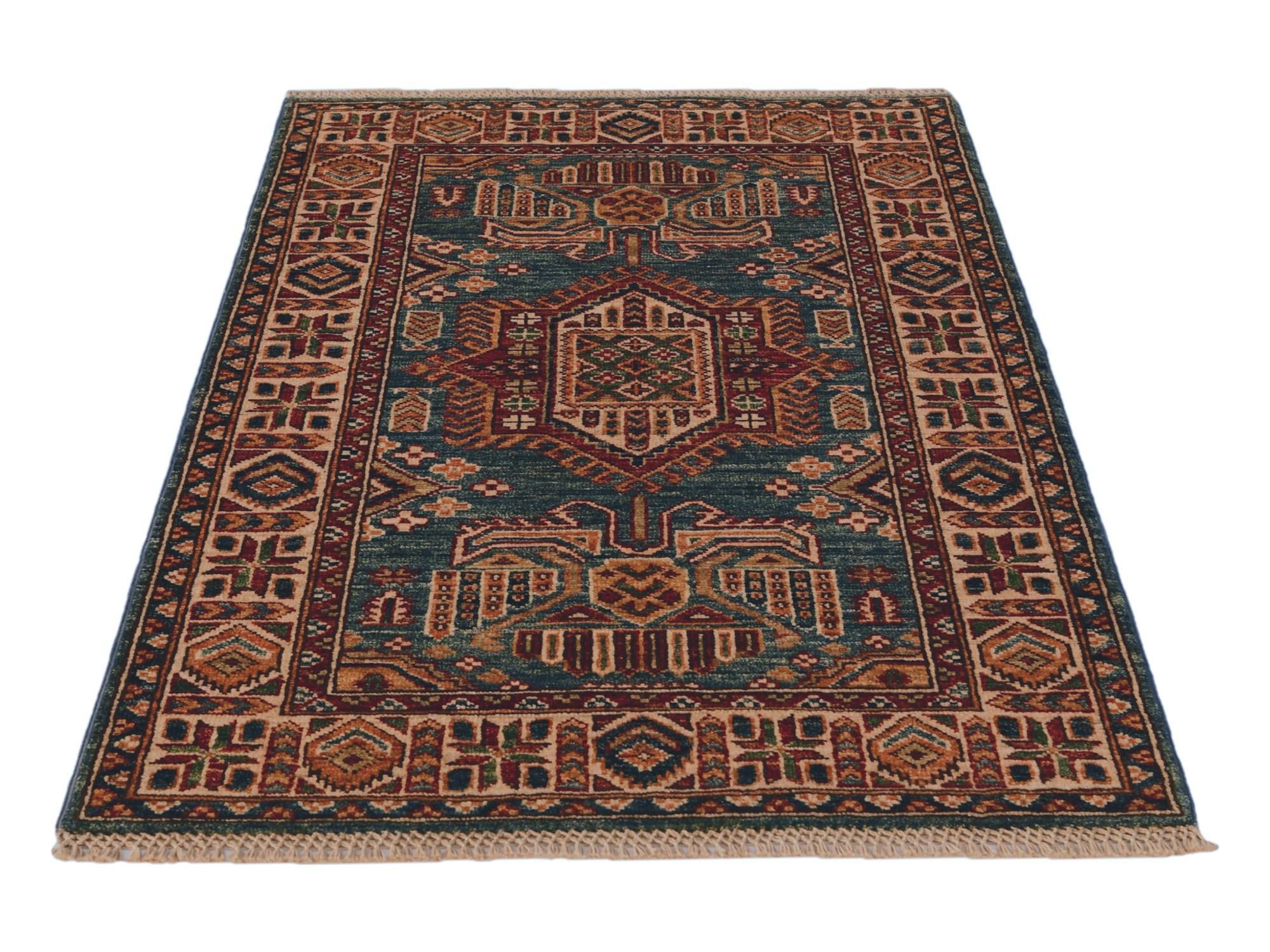2' 7 x 3' 11 Hand Knotted Kazak Rug