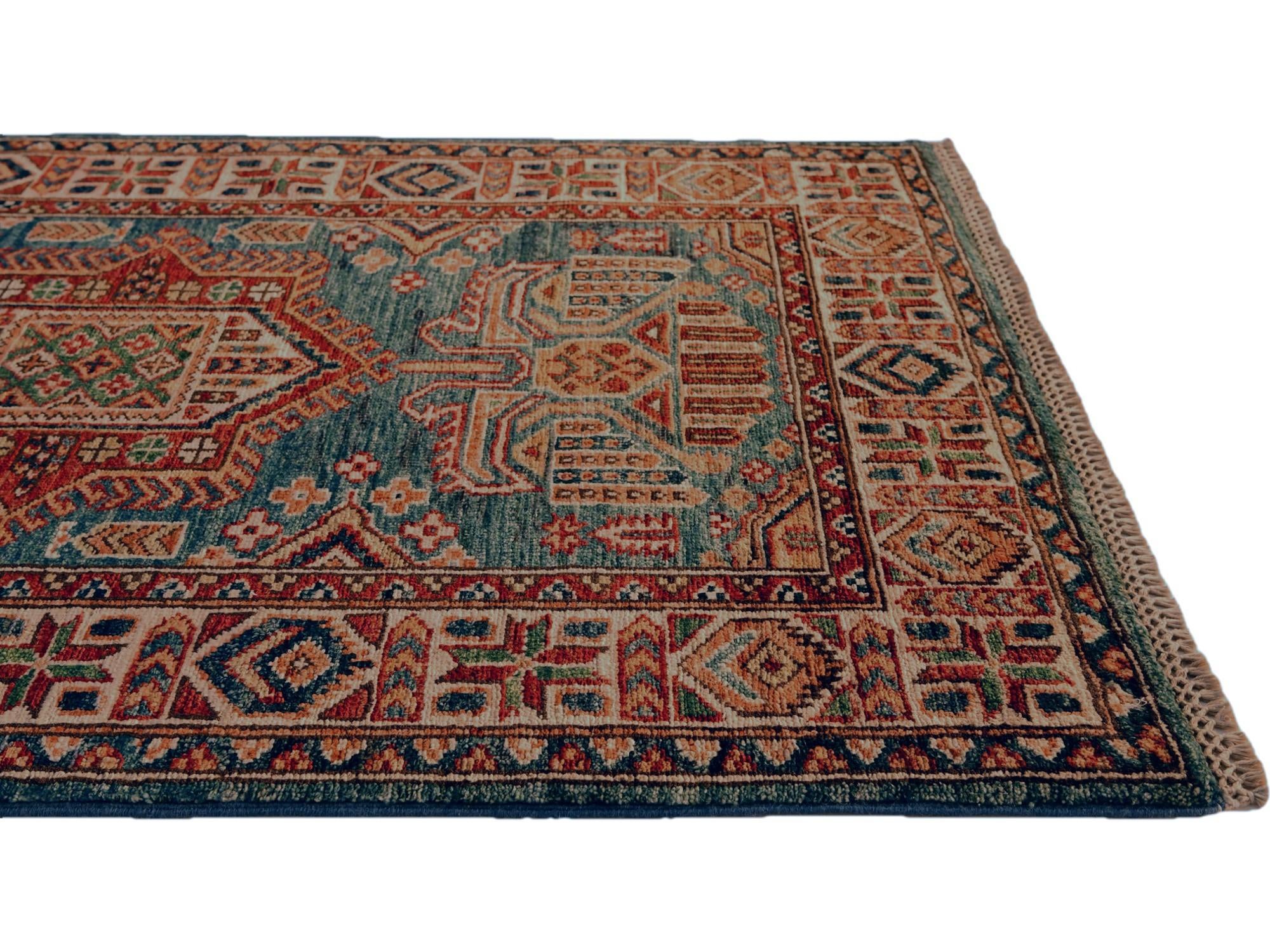 2' 7 x 3' 11 Hand Knotted Kazak Rug