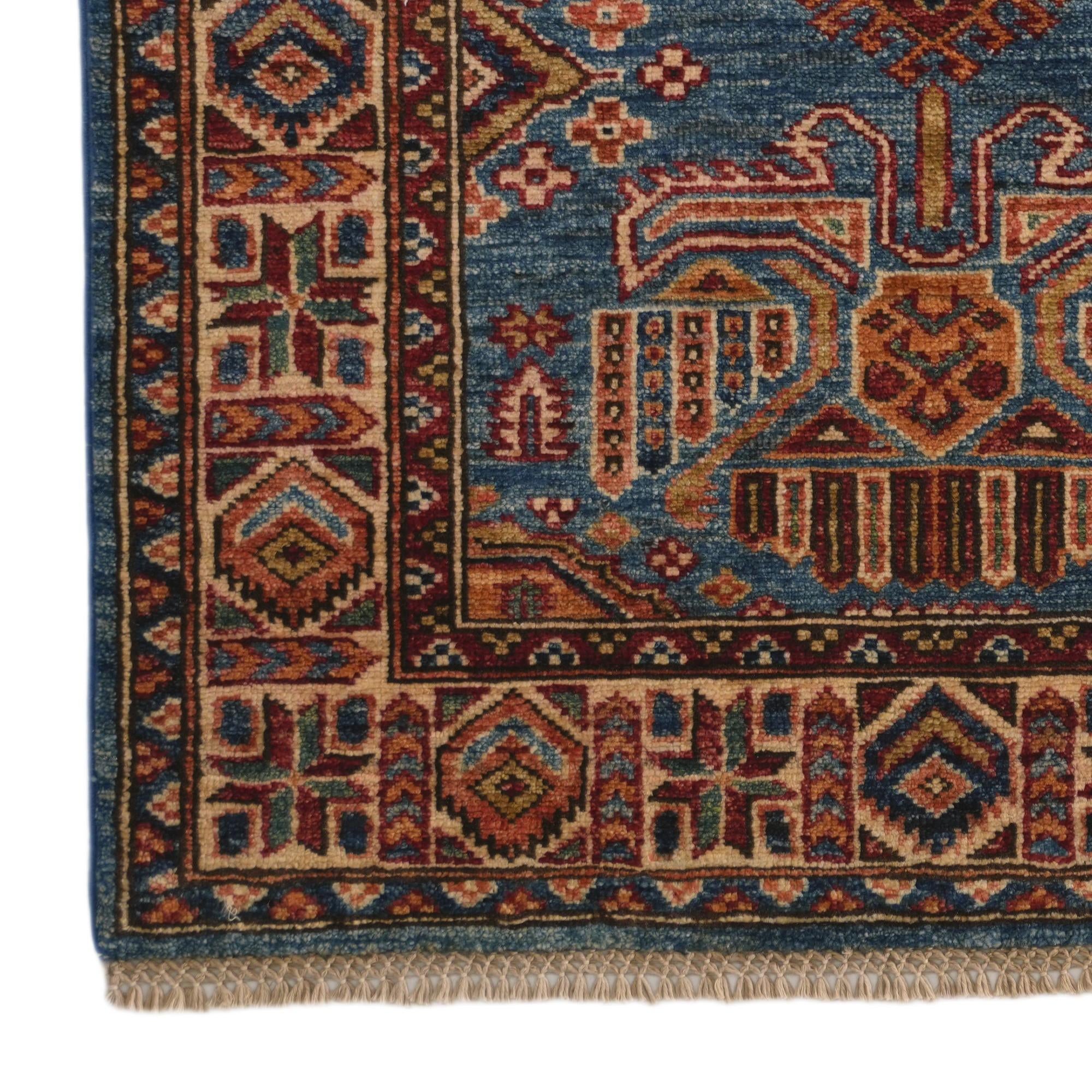 2' 7 x 3' 11 Hand Knotted Kazak Rug