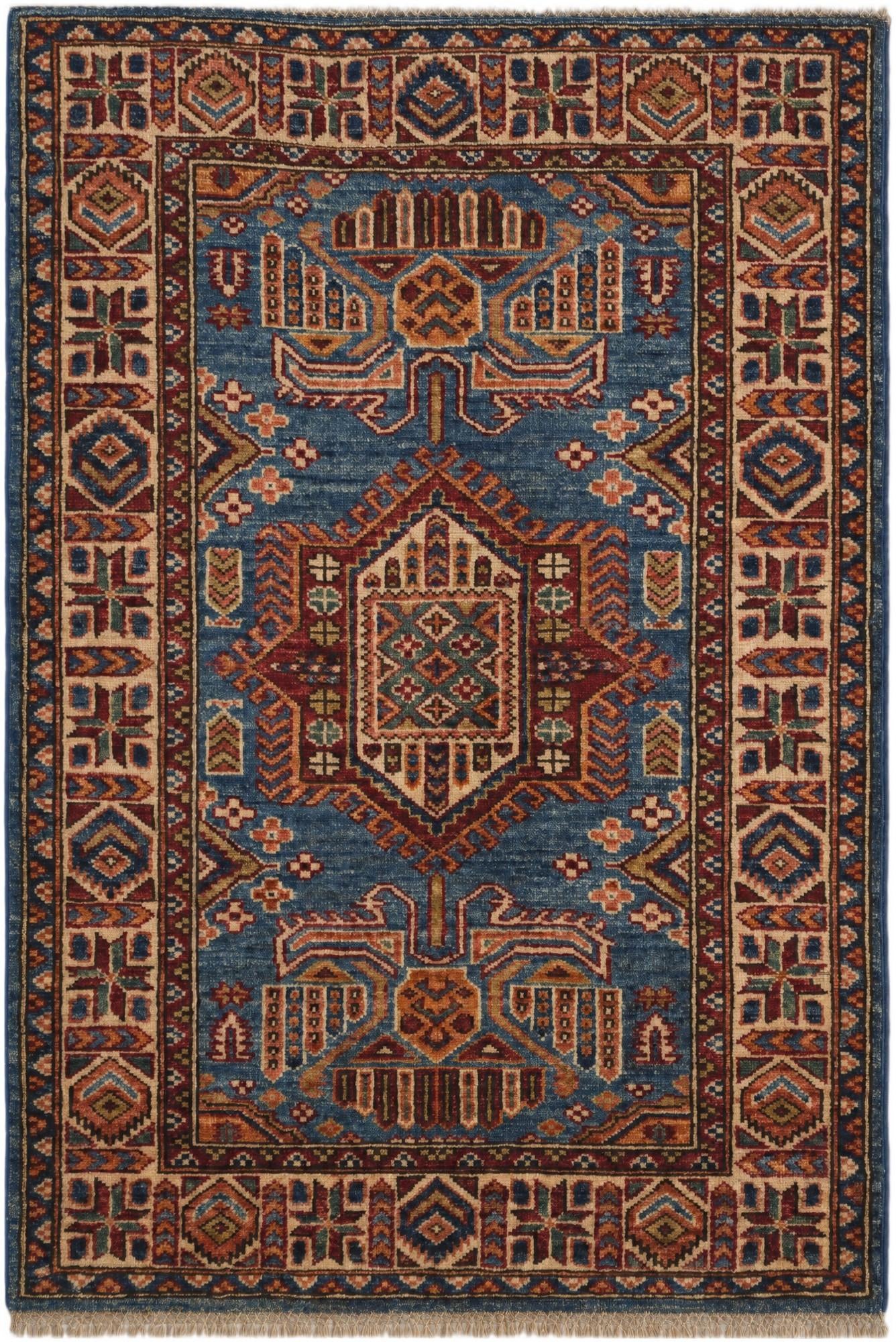 2' 7 x 3' 11 Hand Knotted Kazak Rug
