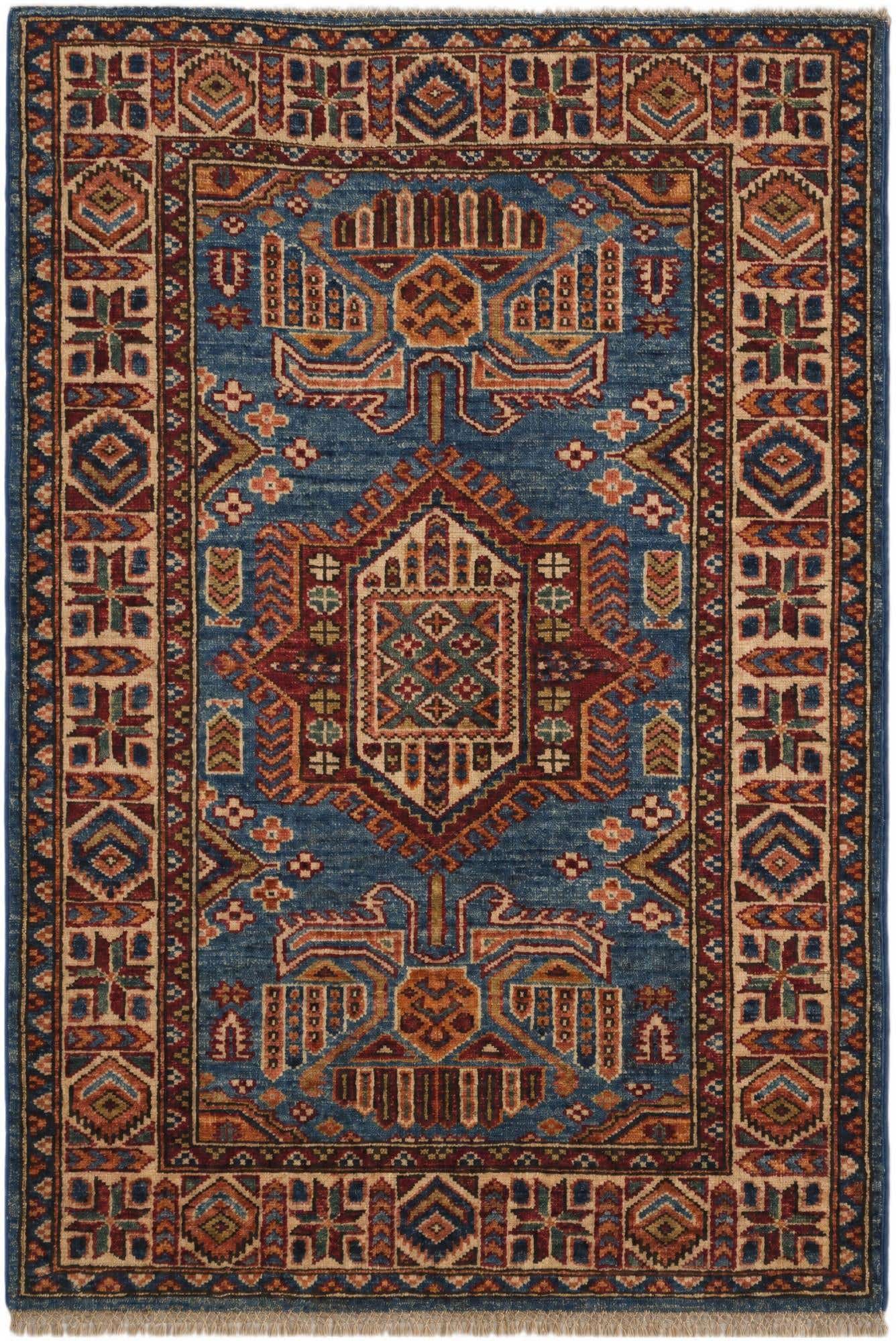 2' 7 x 3' 11 Hand Knotted Kazak Rug