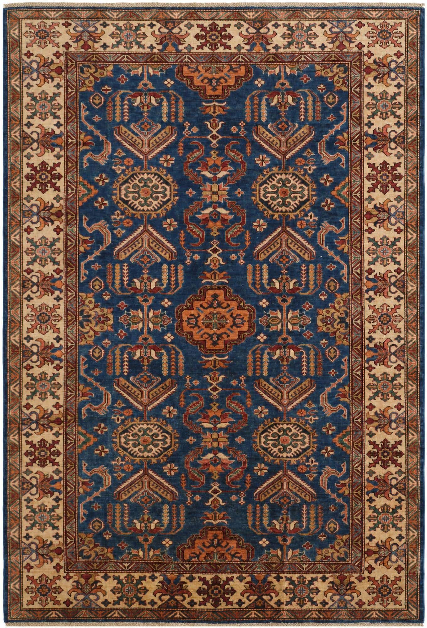 6' 9 x 9' 9 Hand Knotted Kazak Rug
