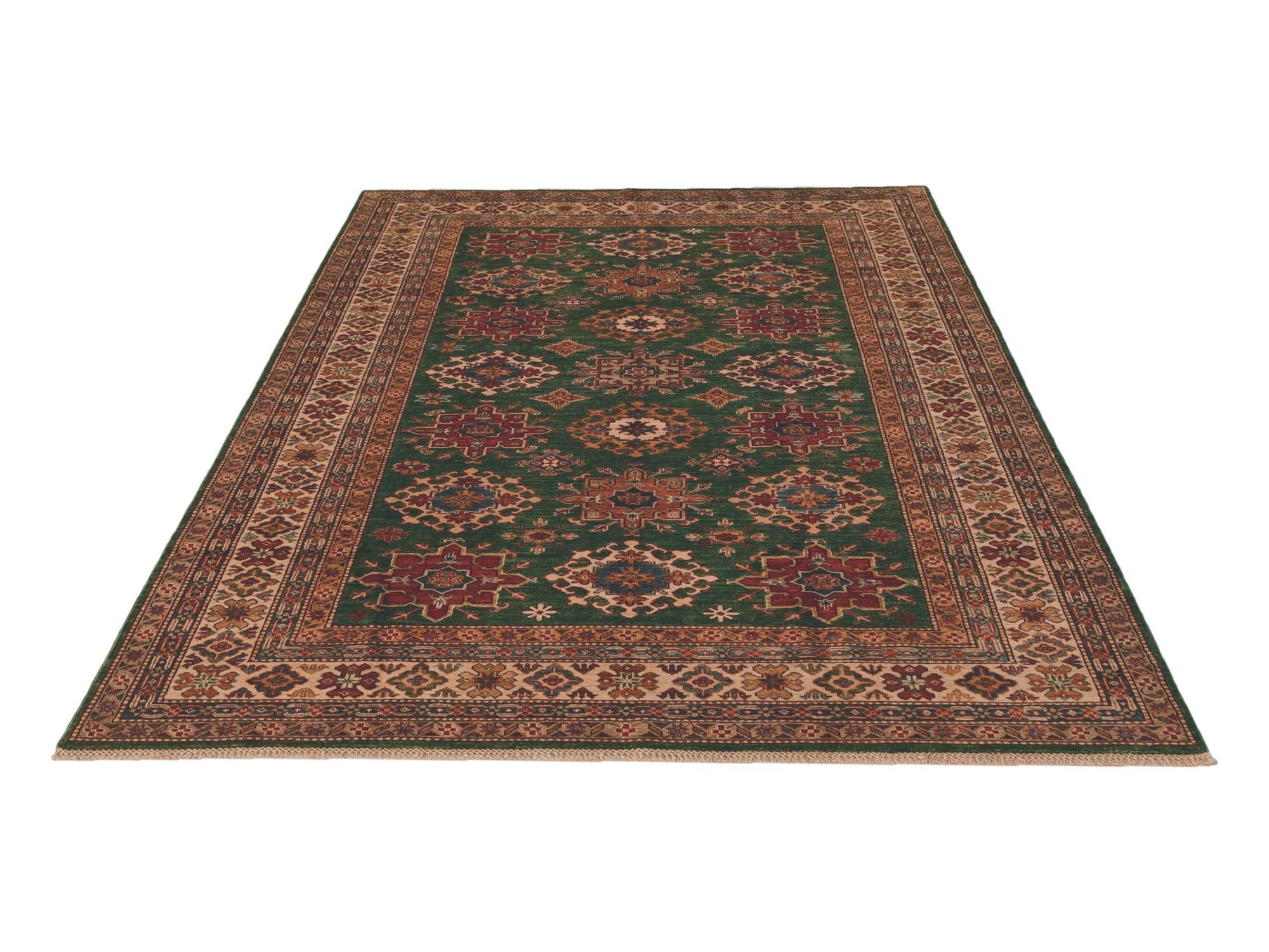 6' 2 x 8' 9 Hand Knotted Kazak Rug