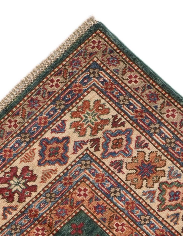 Detail image of 6' 2 x 8' 9 Hand Knotted Kazak Rug