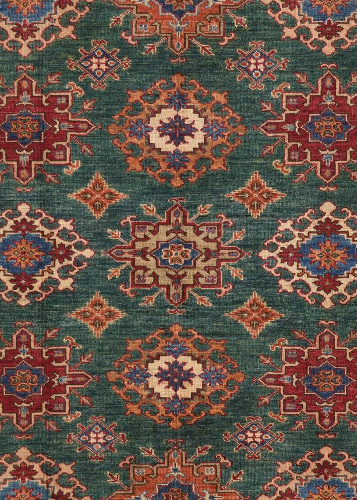 6' 2 x 8' 9 Hand Knotted Kazak Rug