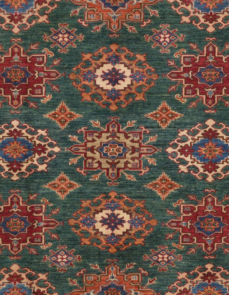 Detail image of 6' 2 x 8' 9 Hand Knotted Kazak Rug