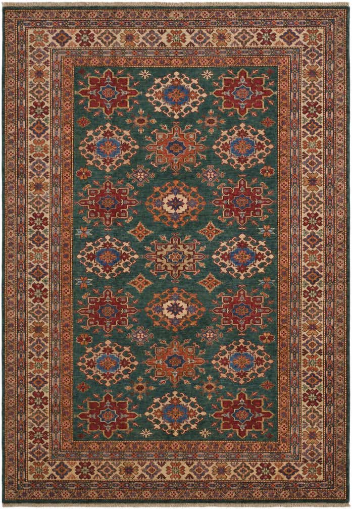 6' 2 x 8' 9 Hand Knotted Kazak Rug