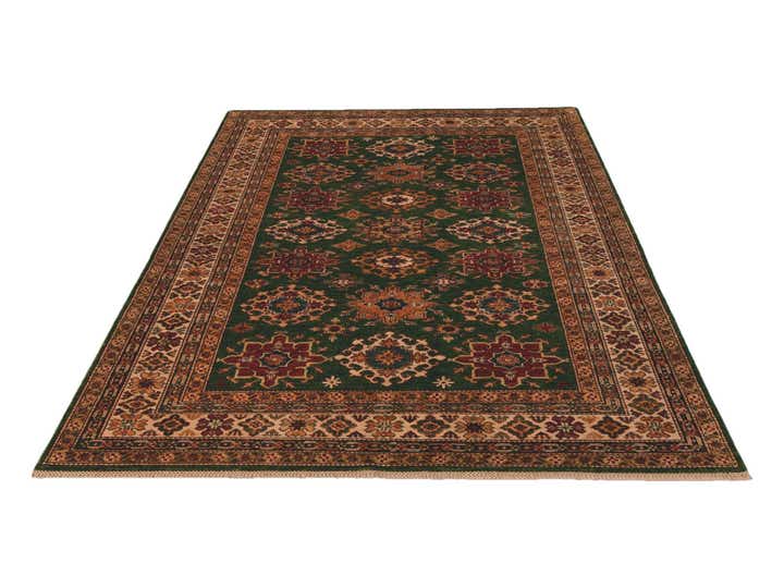 6' 2 x 8' 8 Hand Knotted Kazak Rug
