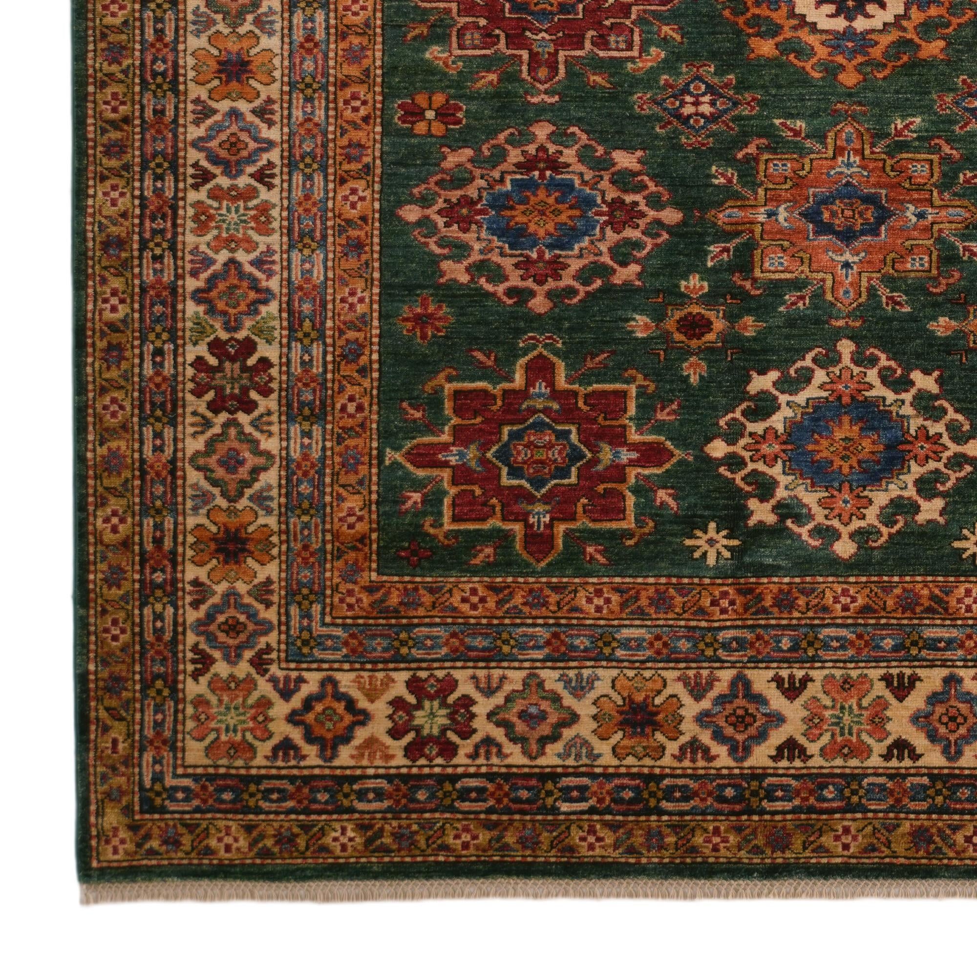 6' 2 x 8' 8 Hand Knotted Kazak Rug
