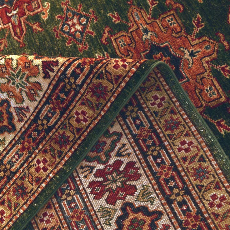 Detail image of 6' 2 x 8' 8 Hand Knotted Kazak Rug