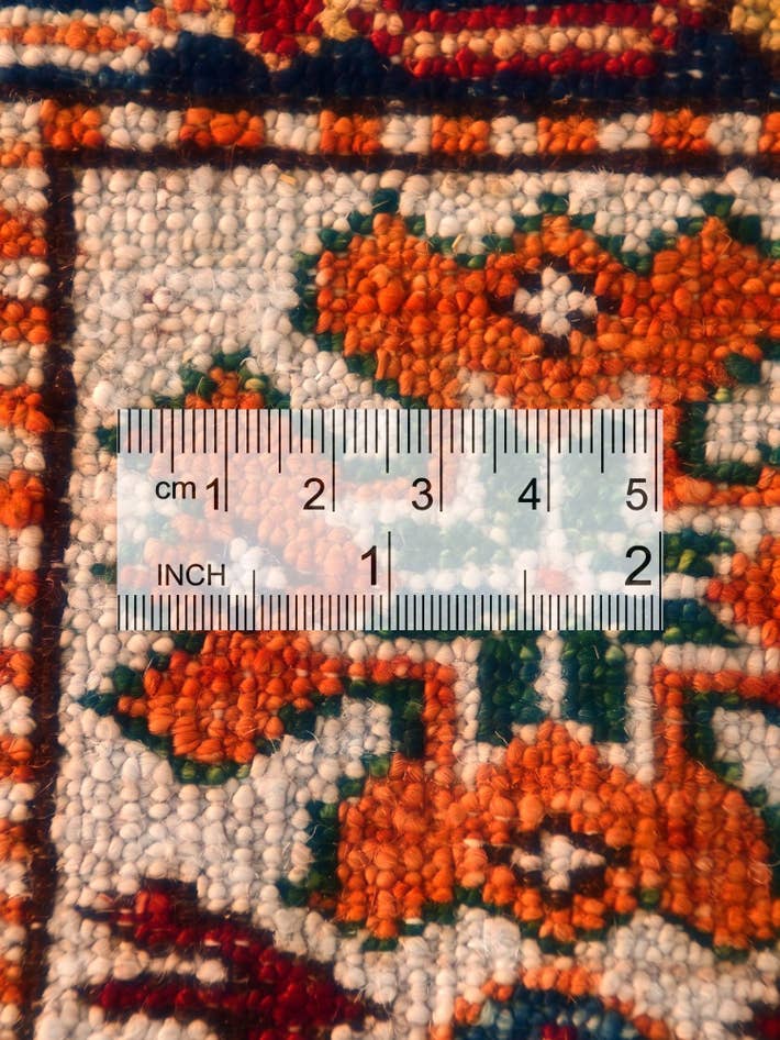 Detail image of 6' 2 x 8' 8 Hand Knotted Kazak Rug