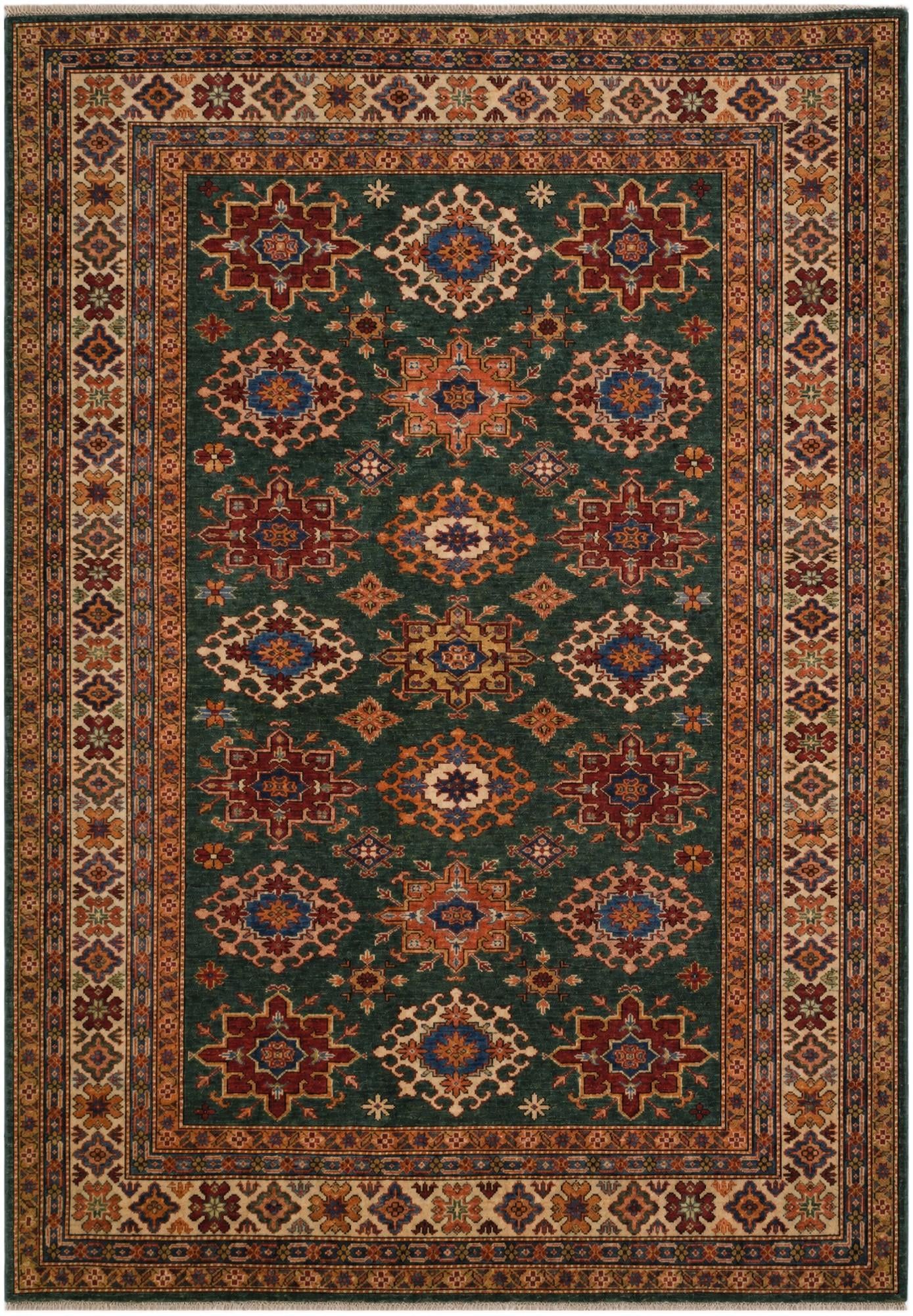 6' 2 x 8' 8 Hand Knotted Kazak Rug
