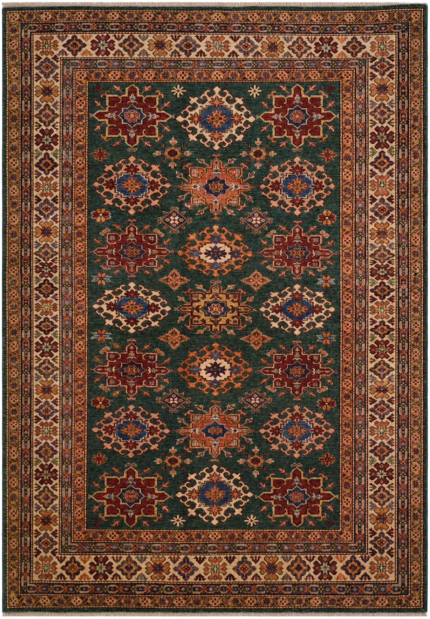 6' 2 x 8' 8 Hand Knotted Kazak Rug
