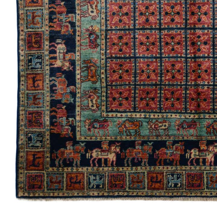 4' 2 x 6' 3 Hand Knotted Kazak Rug