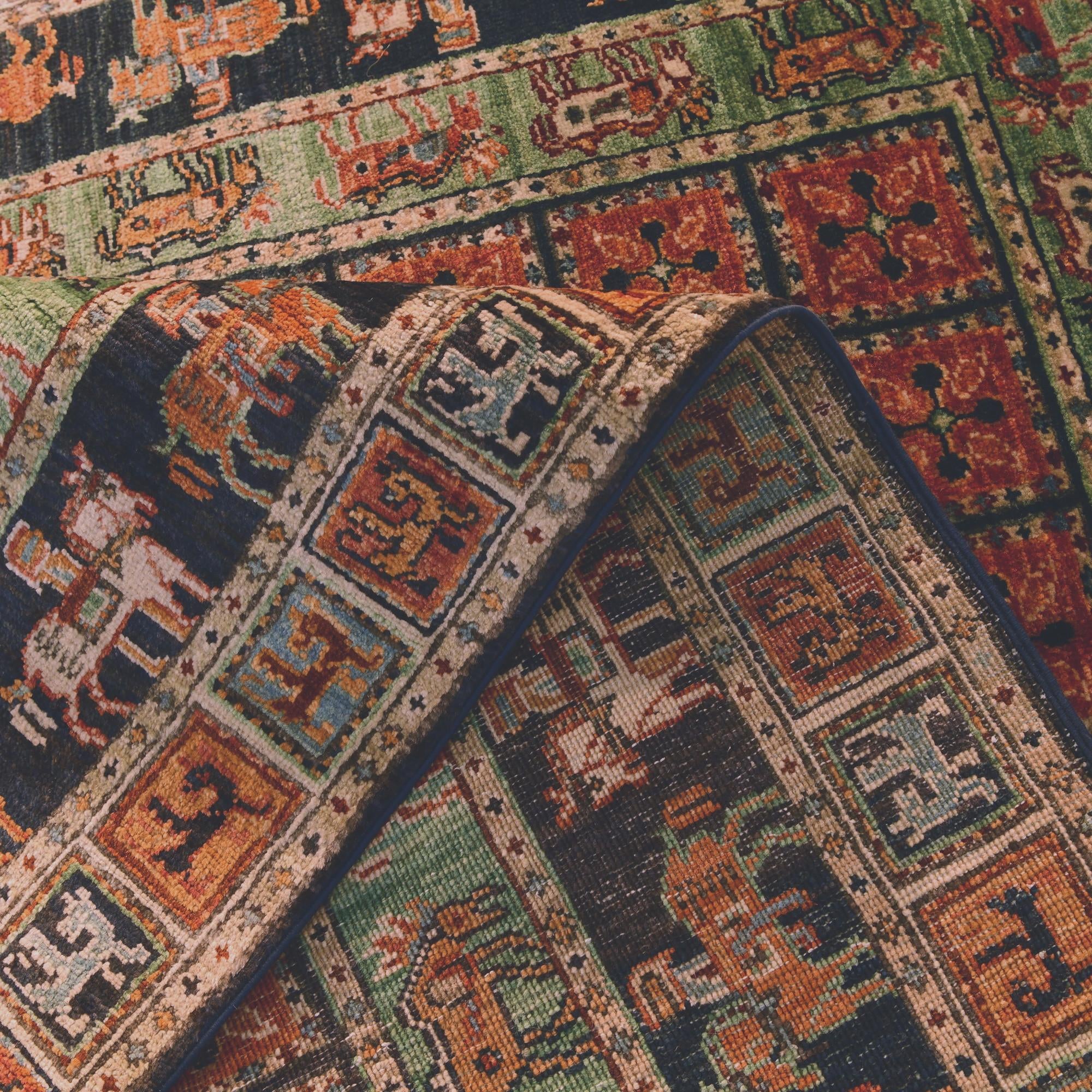 4' 2 x 6' 3 Hand Knotted Kazak Rug