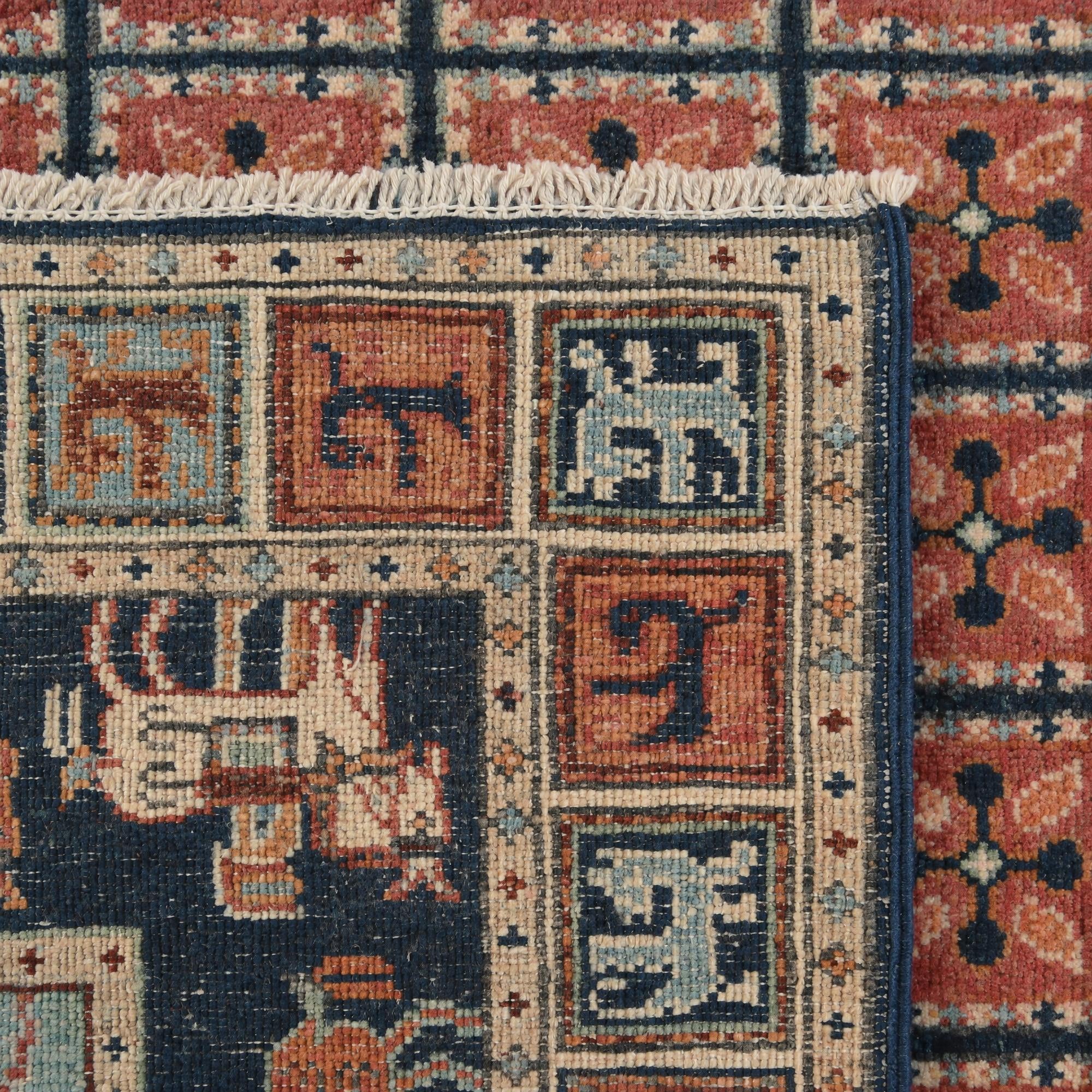125cm x 190cm anudado a mano Kazak Alfombra