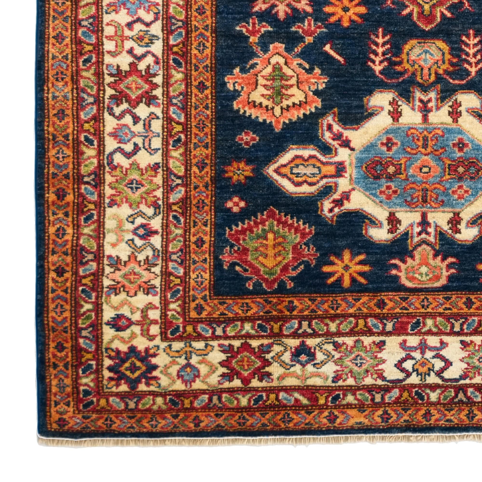 4' 2 x 6' 1 Hand Knotted Kazak Rug