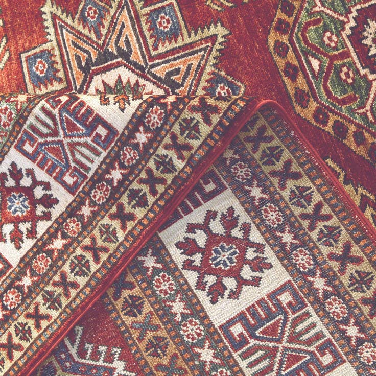 Detail image of 6' 8 x 9' 11 Hand Knotted Kazak Rug