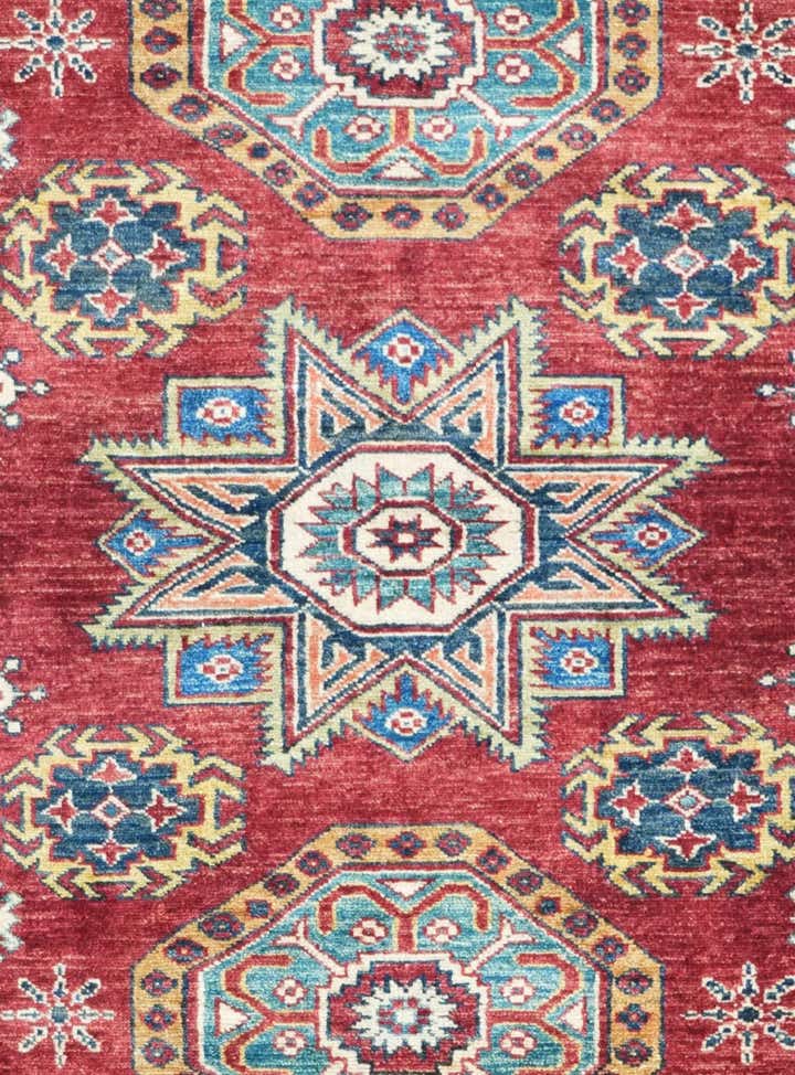 6' 8 x 9' 11 Hand Knotted Kazak Rug