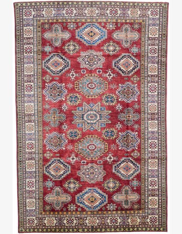 6' 8 x 9' 11 Hand Knotted Kazak Rug