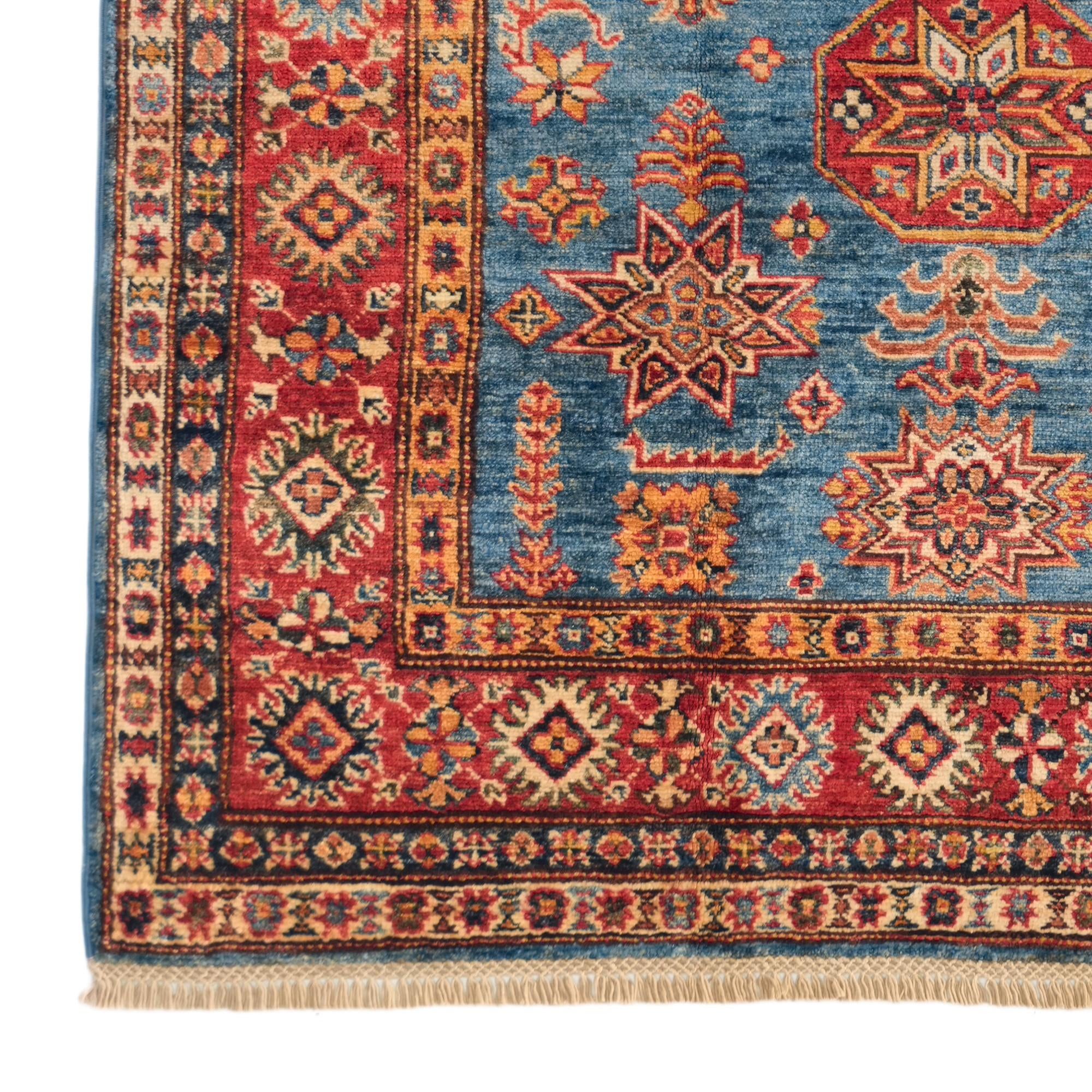 4' 3 x 6' 2 Hand Knotted Kazak Rug