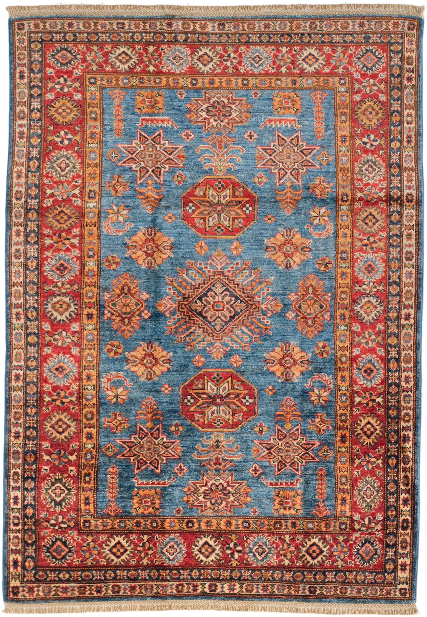 4' 3 x 6' 2 Hand Knotted Kazak Rug