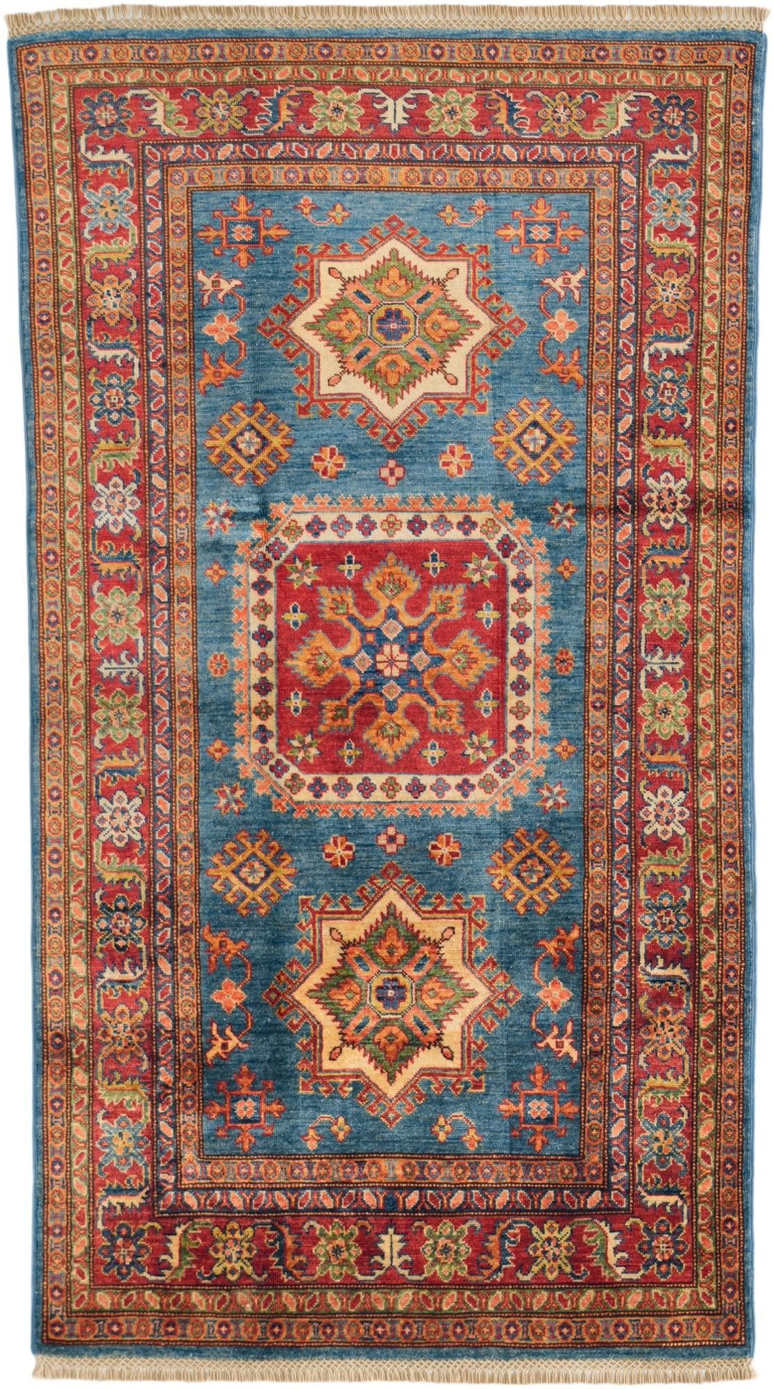 3' 9 x 6' 9 Hand Knotted Kazak Rug