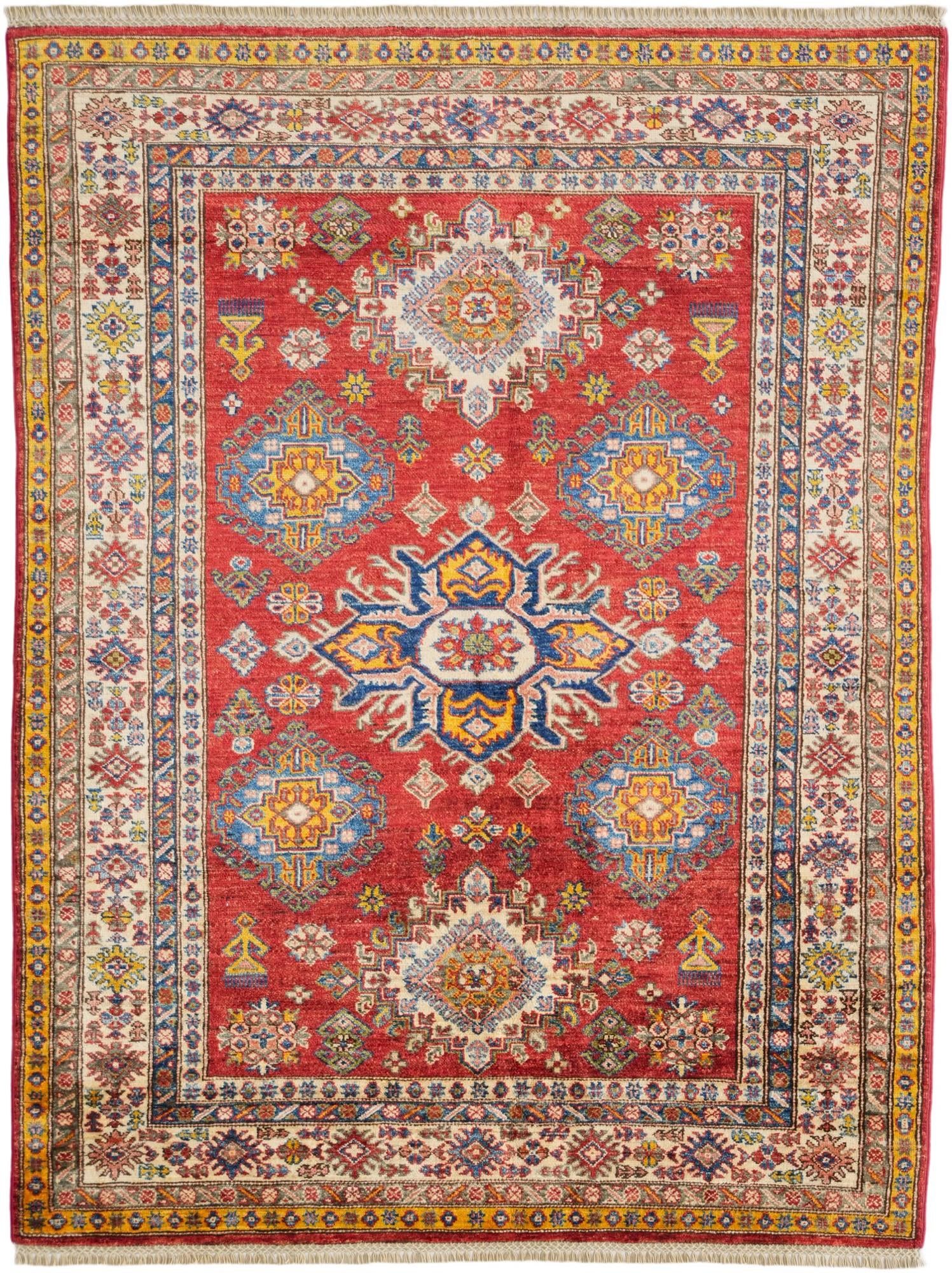 4' 11 x 6' 8 Hand Knotted Kazak Rug