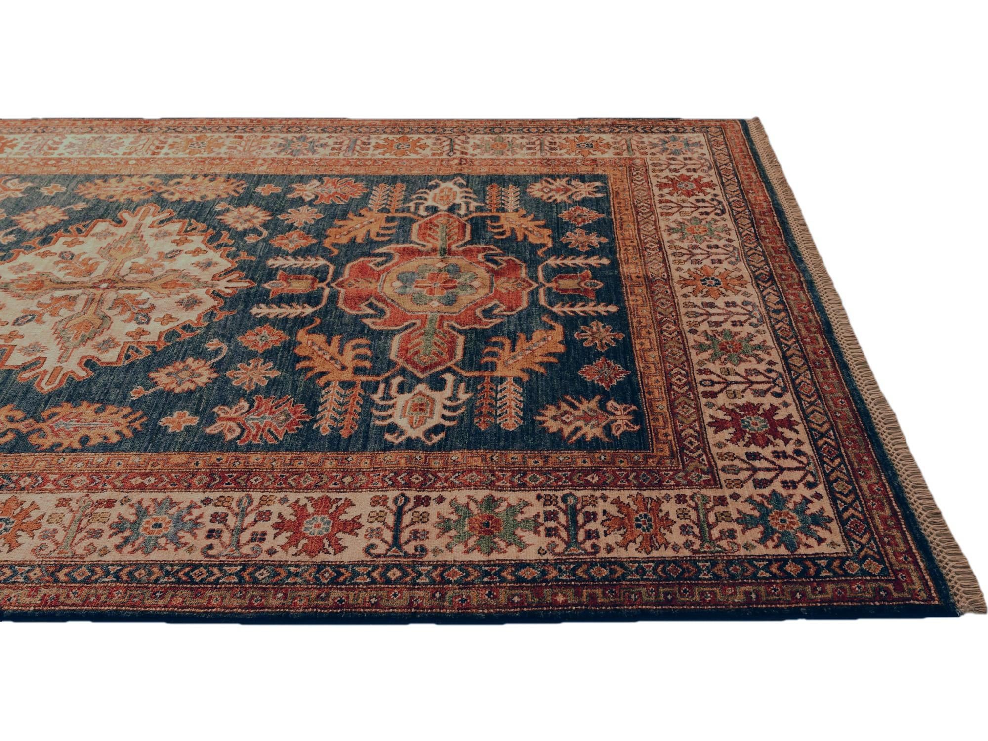 5' 10 x 8' 7 Hand Knotted Kazak Rug