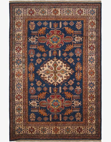 5' 10 x 8' 7 Hand Knotted Kazak Rug