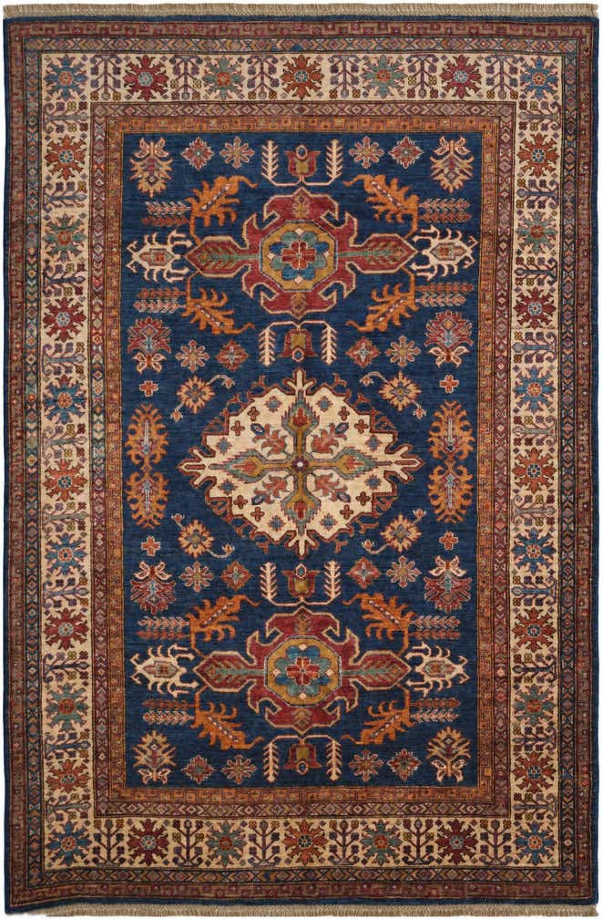 5' 10 x 8' 7 Hand Knotted Kazak Rug