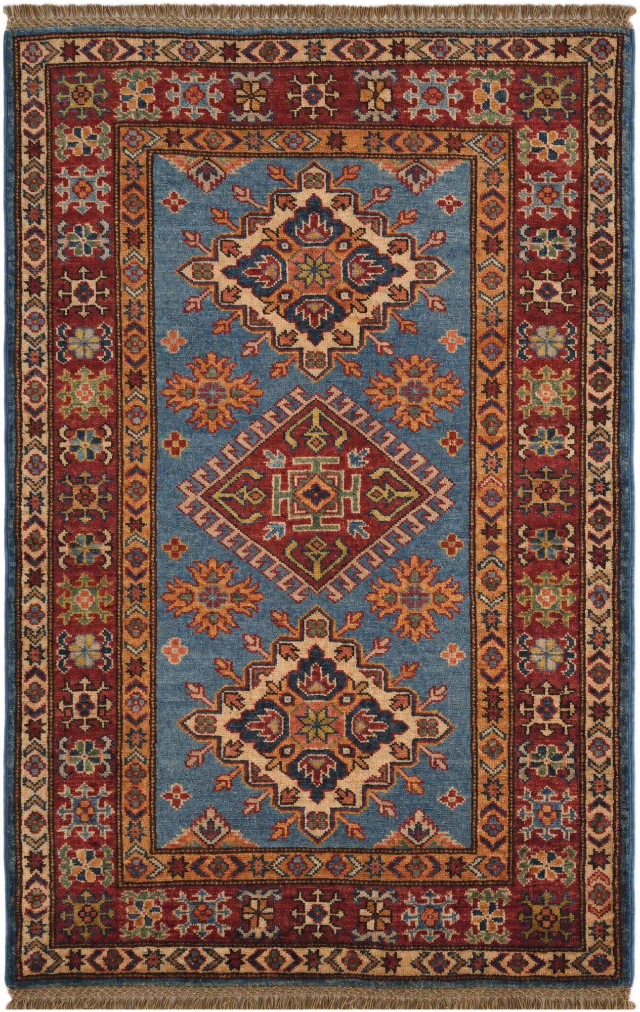 2' 9 x 4' 3 Hand Knotted Kazak Rug
